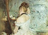 Toilette Canvas Paintings - A Woman at her Toilette